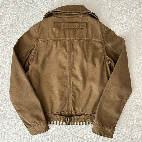 Superdry Fine Tailoring Canvas Tan Utility Work Chore Military Jacket Cotton S - Picture 2 of 13